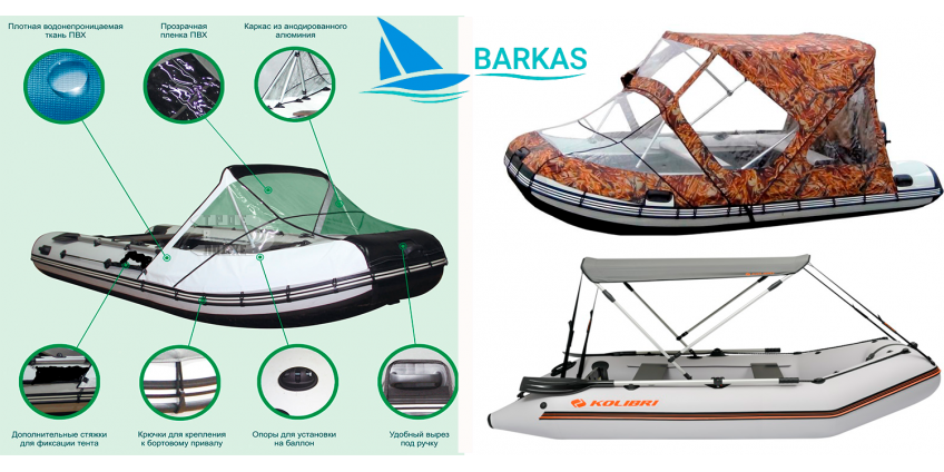 Тенти для надувних човнів Барк